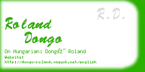 roland dongo business card